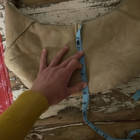 UGG tan suede Shoulder Bag with fur lining - Picture 9 of 9